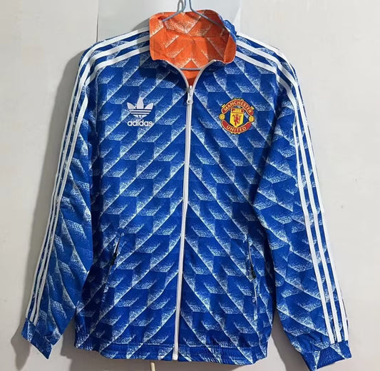 Manchester United Reversible Retro Jacket – Blue & Orange
