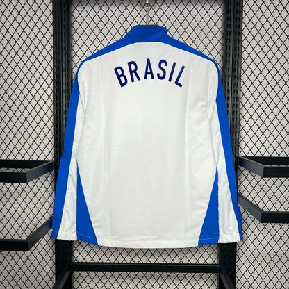 Brazil 1994 Retro Windbreaker – White & Blue Seleção Jacket