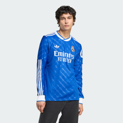 Real Madrid 2025/26 Third Shirt – Retro Inspired Blue Edition - Long & Short Sleeve