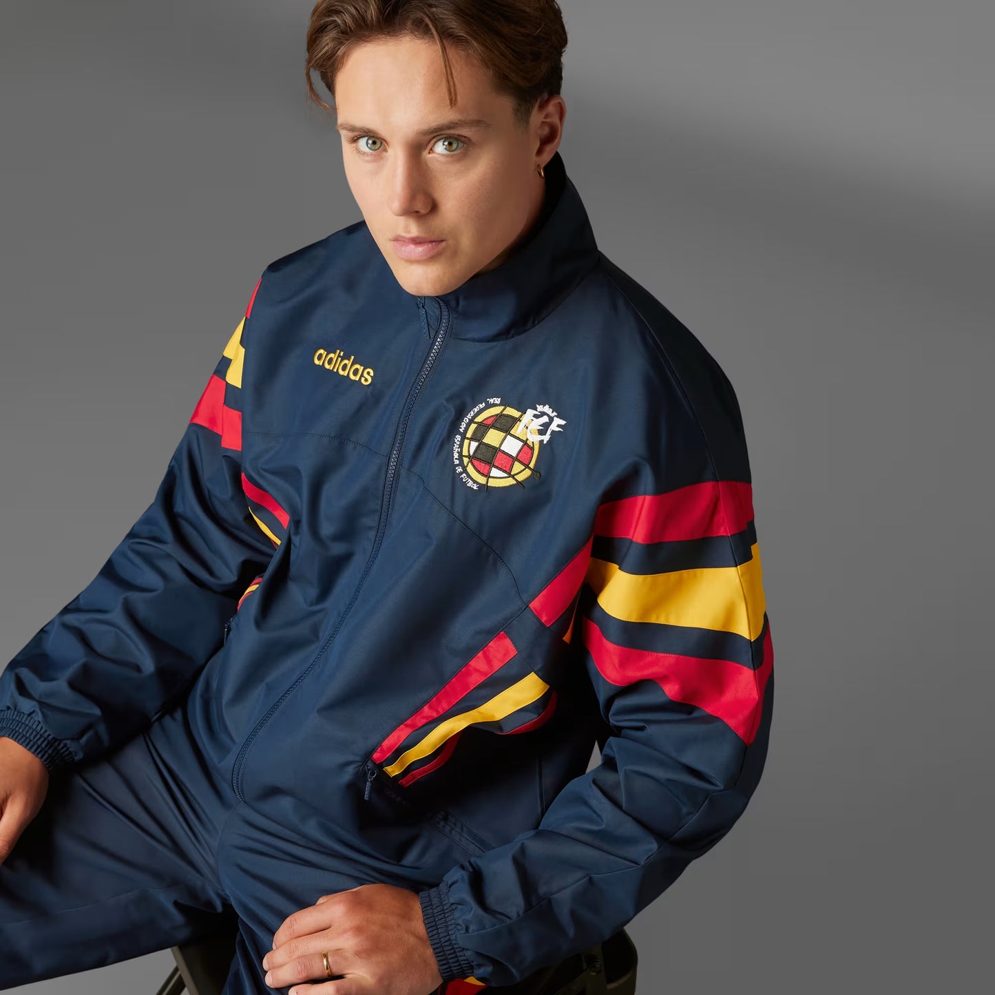 Spain National Team Adidas Windbreaker – Vintage Football Jacket (1996–98) - Retro Matchday product_type