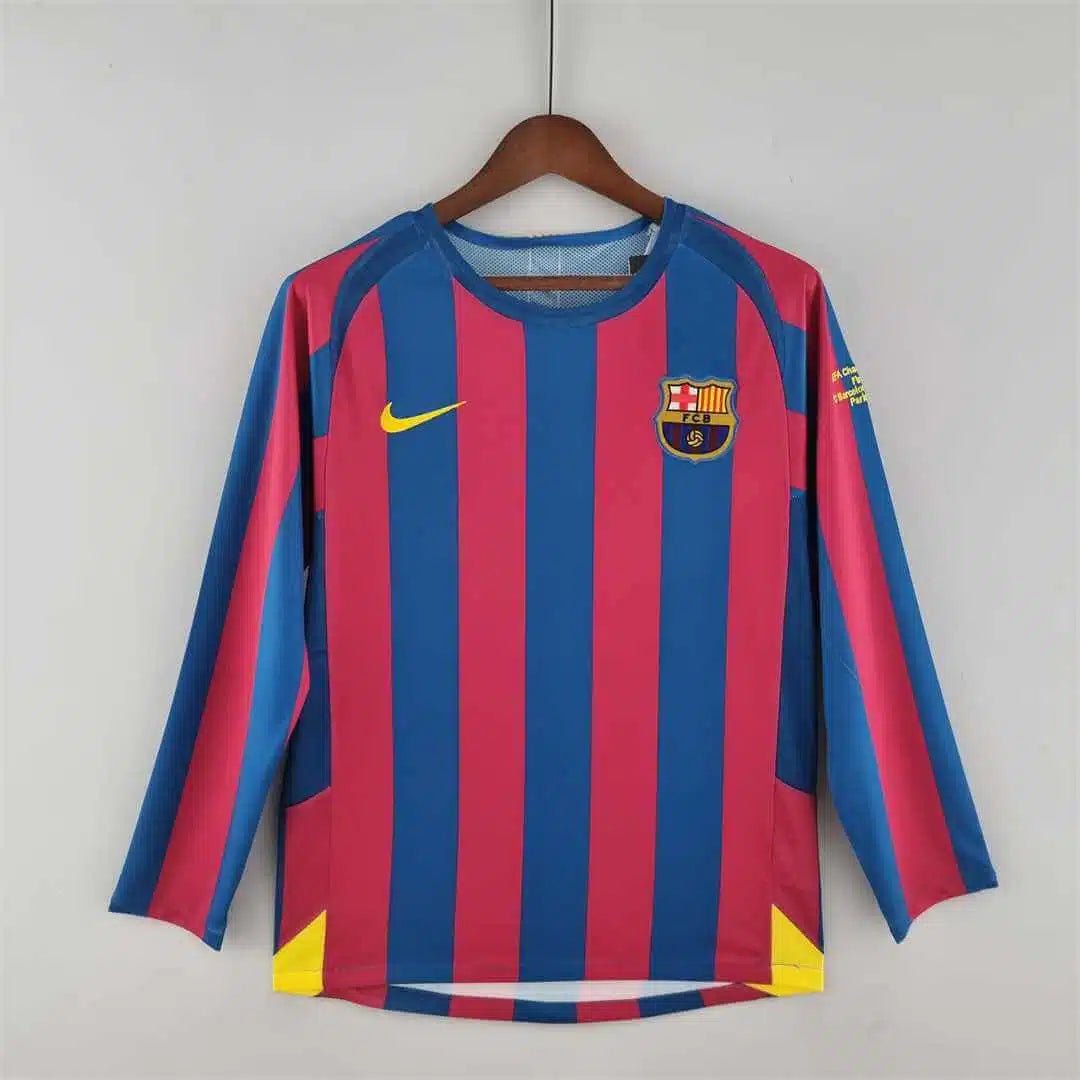 FC Barcelona 2005/06 Home Shirt – Champions League Winner Edition (Short & Long Sleeve) -Retro Matchday