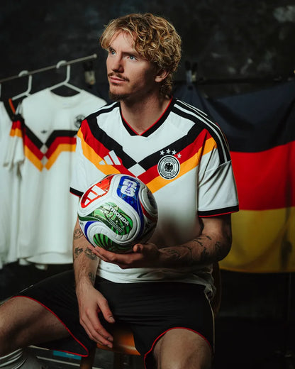 Germany 2026 Home Jersey – Weiß Schwarz Classic (Short Sleeve, World Cup Edition)