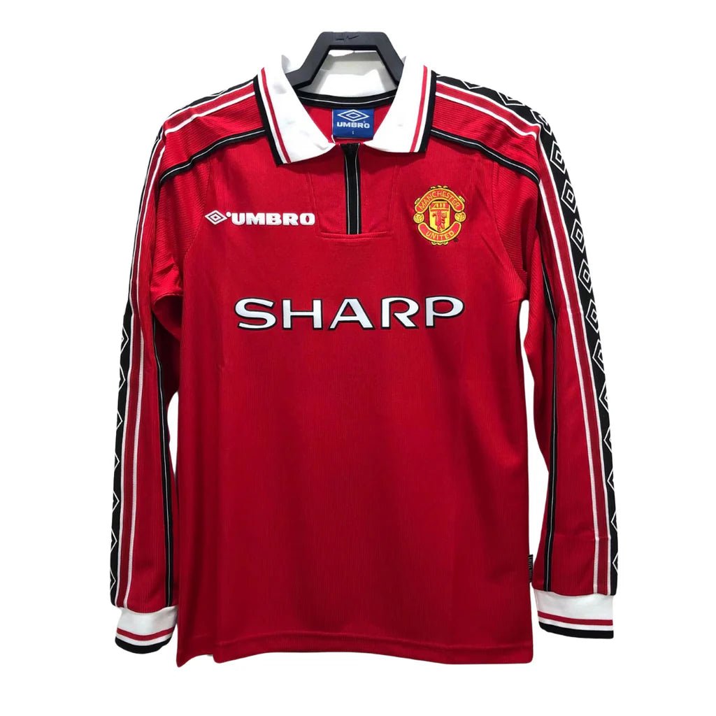Manchester United 1998/99 Home Shirt – Retro Treble Season (Short & Long Sleeve) - Retro Matchday Manchester United