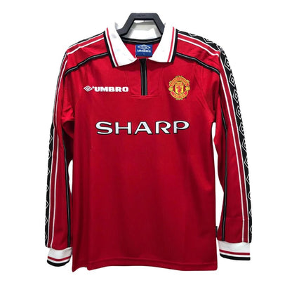 Manchester United 1998/99 Home Shirt – Retro Treble Season (Short & Long Sleeve) - Retro Matchday Manchester United