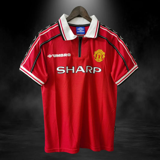 Manchester United 1998/99 Home Shirt – Retro Treble Season (Short & Long Sleeve) - Retro Matchday Manchester United