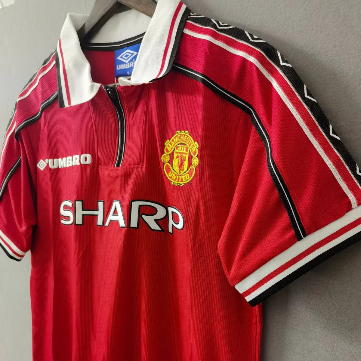 Manchester United 1998/99 Home Shirt – Retro Treble Season (Short & Long Sleeve) - Retro Matchday Manchester United