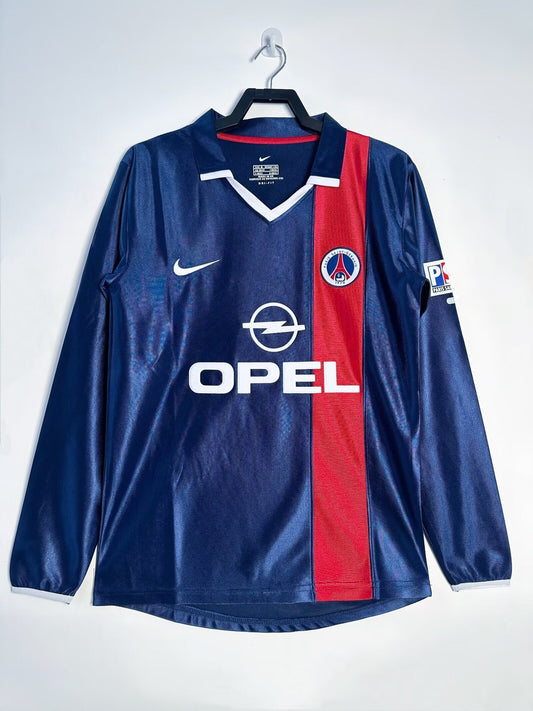 PSG 2001/02 Home Shirt – Long Sleeve (Ronaldinho Era)