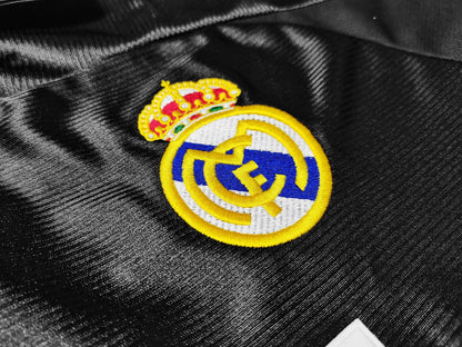 Real Madrid 1999/00 Away Retro Shirt – Black (Short Sleeve) -Retro Matchday 1999 2000