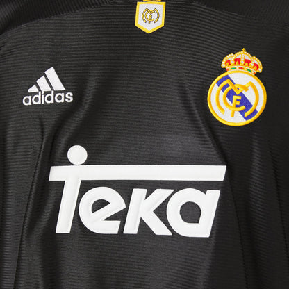 Real Madrid 1999/00 Away Retro Shirt – Black (Short Sleeve) -Retro Matchday 1999 2000