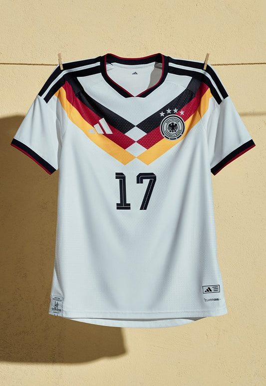 Germany 2026 Home Jersey – Weiß Schwarz Classic (Short Sleeve, World Cup Edition)